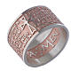 Ring AMEN Vater Unser Latein rosa Silber 925 s1
