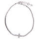 Tennis bracelet with cross of zircons, Amen s1