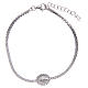 Amen tennis bracelet with zircons and Miraculous medal s1