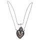 Silver votive heart chain choker, 2cm s3