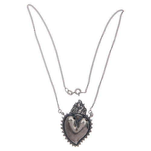 Girocollo cuore votivo argento 925 cm 2 3