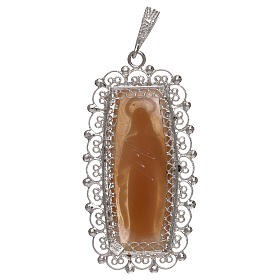 Ciondolo filigrana argento 925 Madonna con cammeo