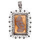 Silver feligree Cameo pendant Our Lady and Baby Jesus s1