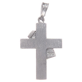 Croce diaconale argento 925 smalto verde