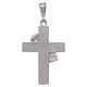 Deacon cross pendant in 925 silver and white enamel s2