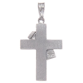 Krzyż diakoński srebro 925 emalia czerwona