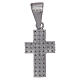 Silver cross pendant encrusted with zircons s2