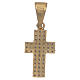 Cross pendant with zircons in gold plated silver s2