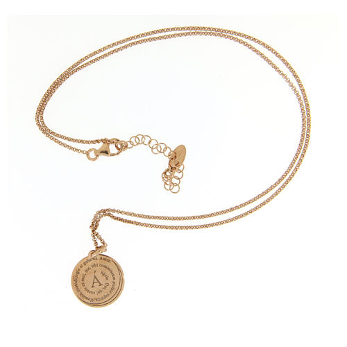 Amen necklace in silver finished in rosè Angel of God 3