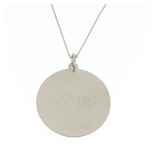 Amen necklace Angel of God in silver 2