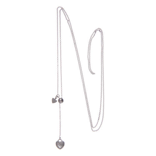 Naszyjnik Amen przesuwany Serce srebro 925 cyrkonie 3