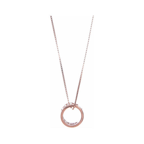 Amen necklace in silver and rosè Pater Noster 3