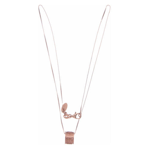 Amen necklace in silver and rosè Pater Noster 4
