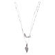Amen necklace with wing in 925 sterling silver and zircons s3
