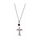 Amen necklace in silver and wood with Tau pendant s1
