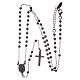 Amen rosary necklace in 925 sterling silver finished in burnish s4