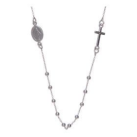 Amen rosary choker Pope Francis in silver