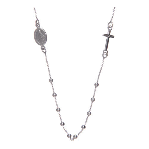 Amen rosary choker Pope Francis in silver 1