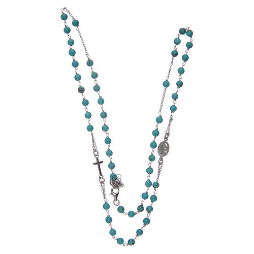 Amen rosary choker Pope Francis turquoise 3