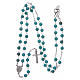Amen rosary necklace in 925 sterling silver and turquoise s4