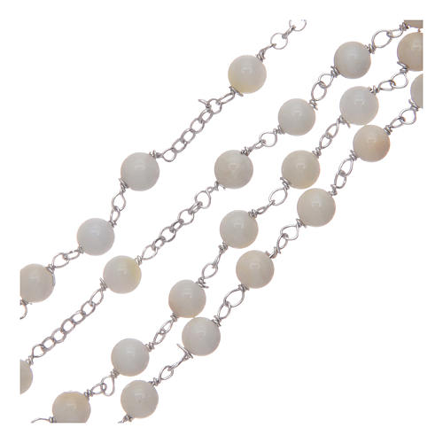 Amen rosary necklace in mother of pearl Pope Francis 3