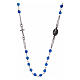 Rosenkranz choker Halskette AMEN aus blauer Jade und Silber 925 s2