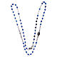 Rosenkranz choker Halskette AMEN aus blauer Jade und Silber 925 s3