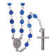 Amen rosary necklace in blue jade and silver s1