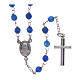 Amen rosary necklace in blue jade and silver s2