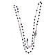 Amen rosary choker in 925 sterling silver and grey crystals s3