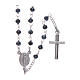 Amen rosary in 925 sterling silver and grey crystals Pope Francis s1