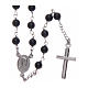 Amen rosary in 925 sterling silver and black agate s2