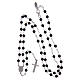 Amen rosary in 925 sterling silver and black agate s4
