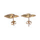 Orecchini cuore votivo argento 925 dorato s5
