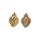 Orecchini cuore votivo argento 925 dorato s6