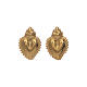 Votive heart earrings in 925 sterling silver finished in gold s4