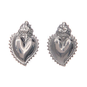 Orecchini a lobo cuore votivo argento 925 argentato