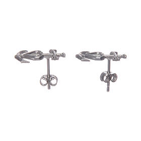 Lobe earrings in 925 sterling silver with Safeness Anchor