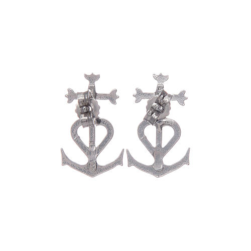 Lobe earrings in 925 sterling silver with Safeness Anchor 3