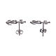 Lobe earrings in 925 sterling silver with Safeness Anchor s2