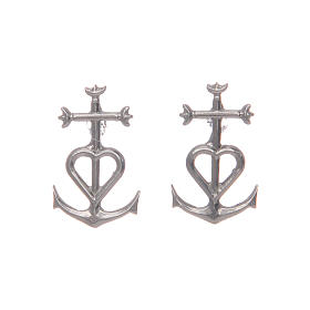 Boucles d'oreilles en argent 925 Ancre de salut