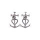 Lobe earrings in 925 sterling silver with Safeness Anchor s3
