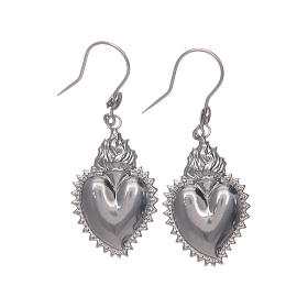 Orecchini in argento 925 cuore votivo argentato