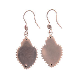Boucles d'oreilles en argent 925 coeur ex-voto rosé