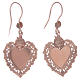 925 sterling silver pendant earrings with votive heart rosè s2