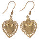 925 sterling silver pendant earrings finished in gold with votive heart s1