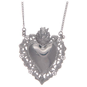 925 sterling silver choker with drilled votive heart