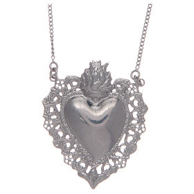 Girocollo in argento 925 cuore votivo traforato