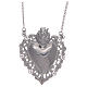 Girocollo in argento 925 cuore votivo traforato s1