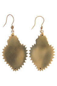 Pingentes, Cruzes, Broches, Correntes: Brincos coração ex-voto em prata 925 dourada